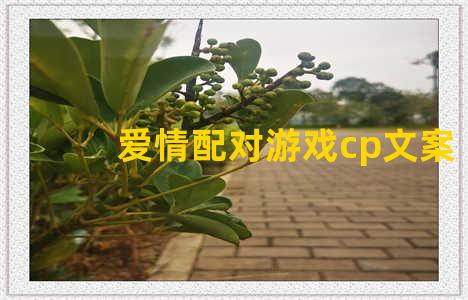 爱情配对游戏cp文案